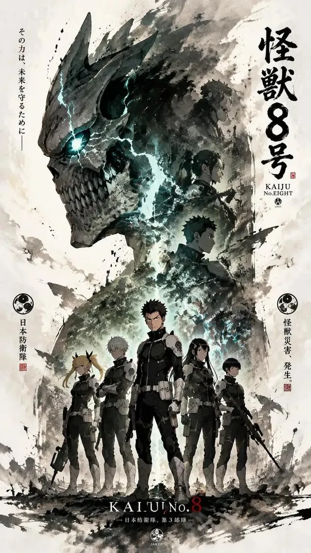Poster Anime Cinematografico in Inchiostro Lavato