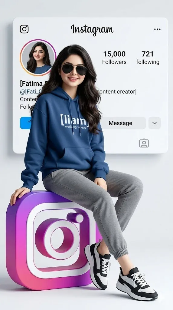 Realistic 3D Social Media Profile