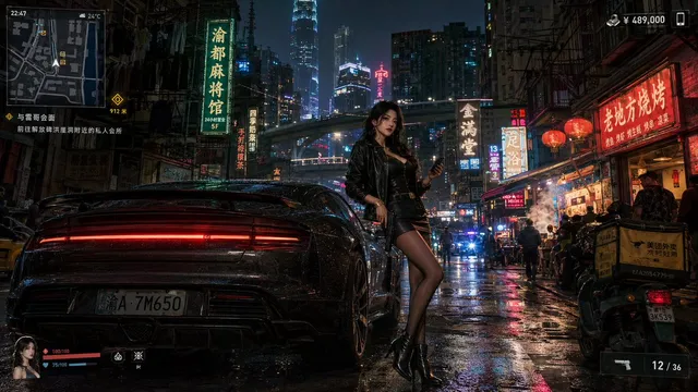 Neon Crime Game Street Screenshot
