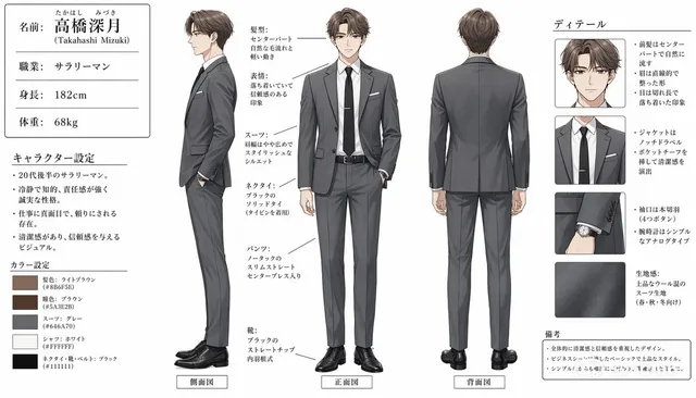 Japanese Salaryman Character Sheet