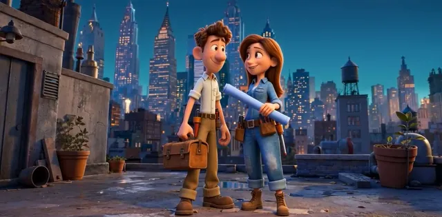 Pixar Rooftop Renovation Duo