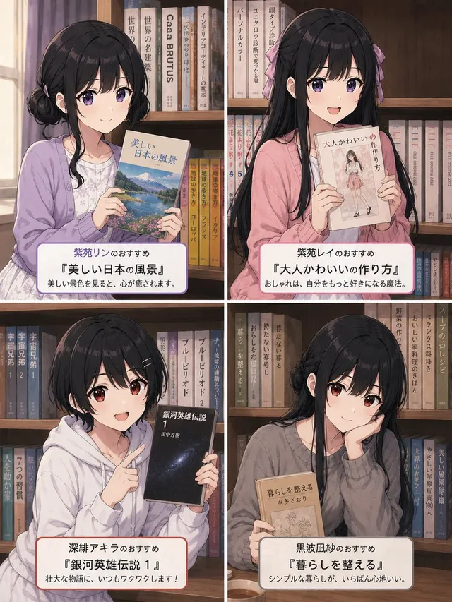 Four-Panel Anime Book Recommendations