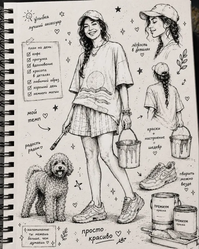 Illustrazione Zine Sketchbook a Inchiostro
