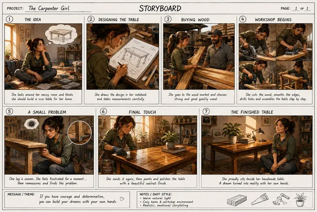 Professional Cinematic Film Storyboard