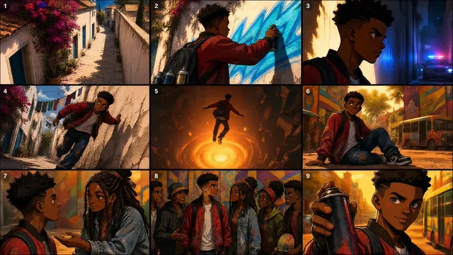 Seedance Prompt:

Erstelle eine 2.5D Animation, cinemat