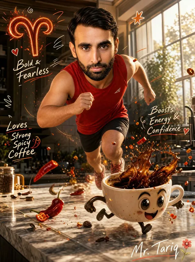 Póster de Corredor de Café Picante Aries