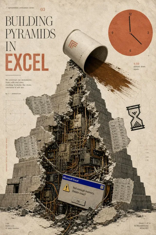 Póster de Construcción de Pirámides en Excel