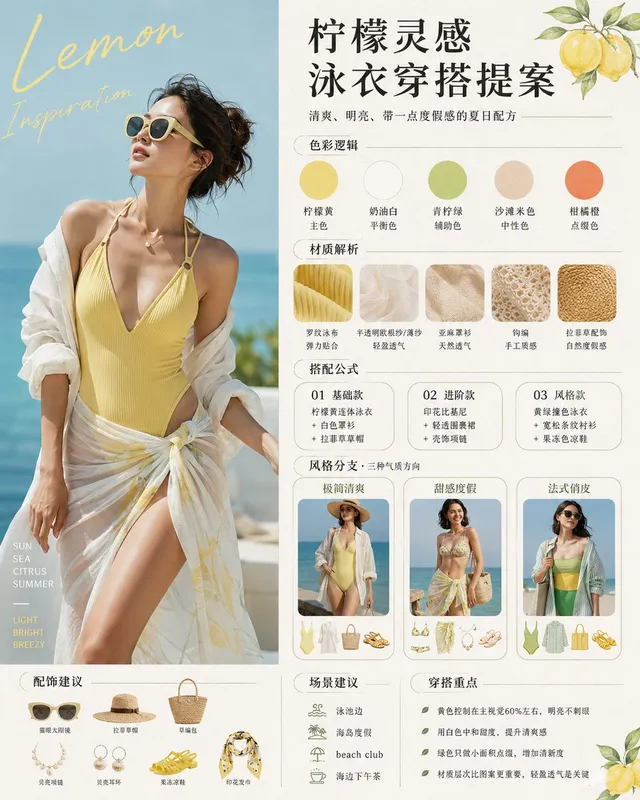 Lemon-Inspired Swimwear Fashion Proposal