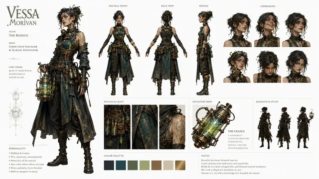 Character Identity Board Template