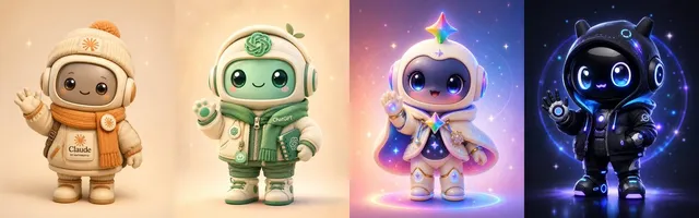 Cute AI Mascot Lineup