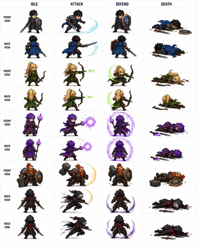 Fantasy RPG Character Sprite Sheet
