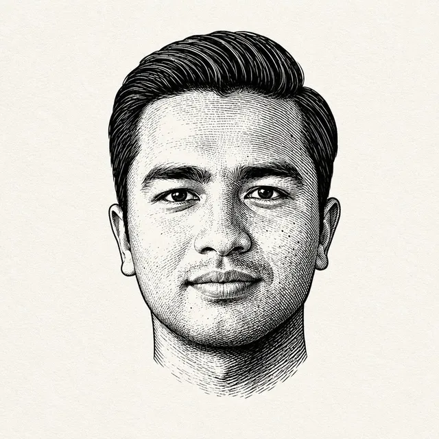 Monochrome Engraved Portrait