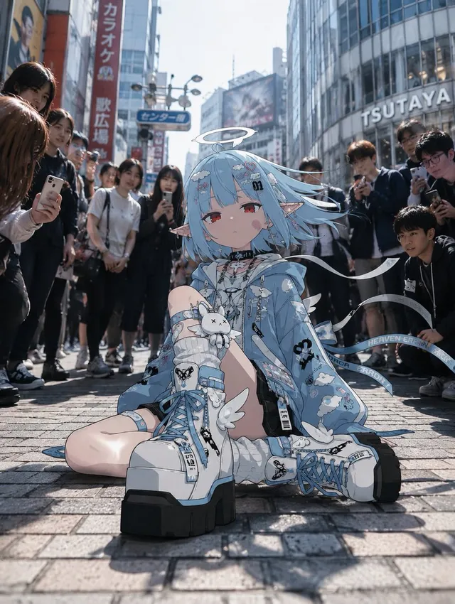 Anime Character in Real Tokyo Street