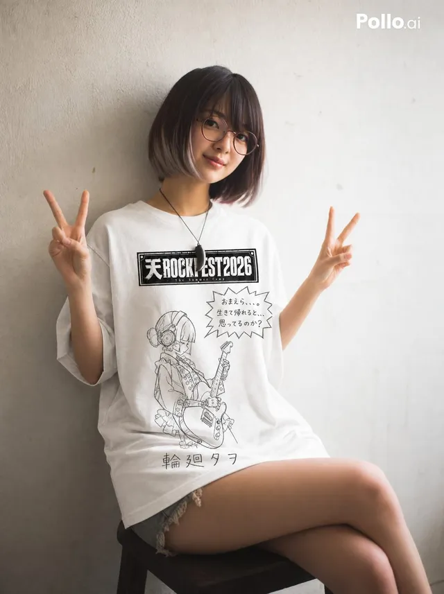 Mockup de Camiseta Yuru-kyara Desenhado à Mão