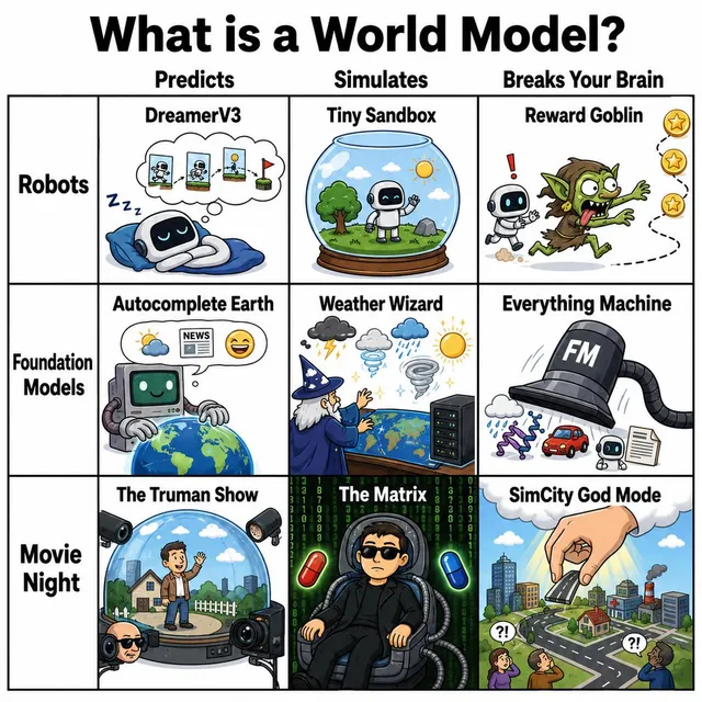 World Model Meme Grid