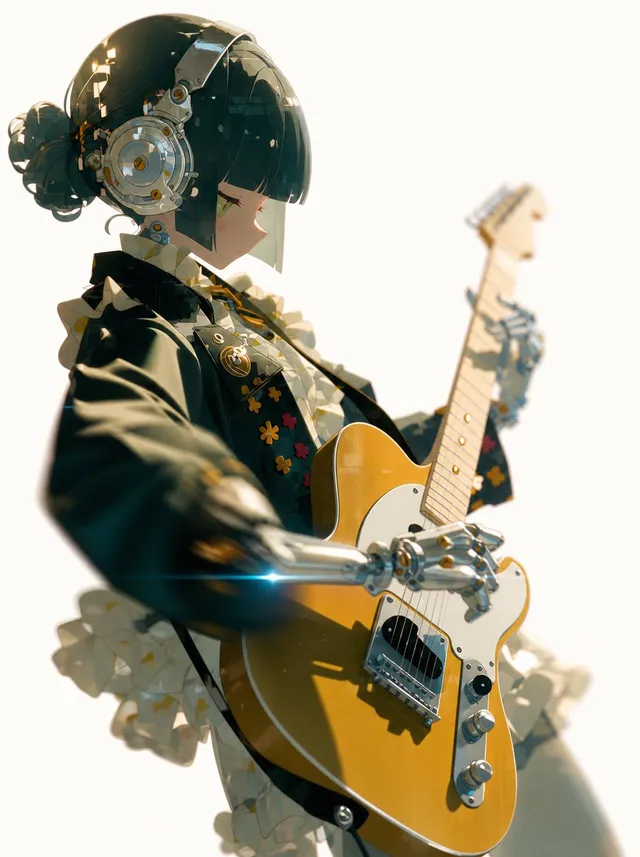 Momento ao Vivo de Guitarrista Idol Cibernético
