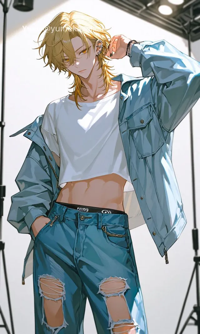 Modella Streetwear Anime Y2K