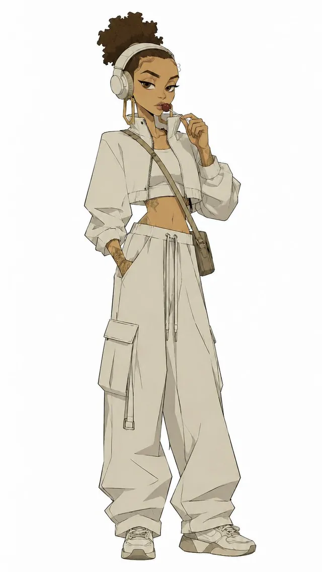 Concept de personnage streetwear anime
