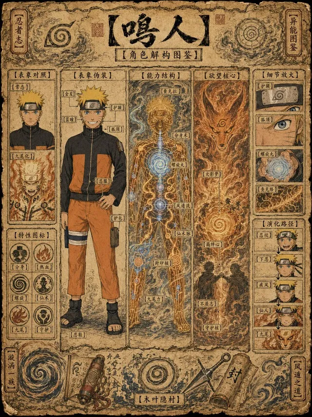 Ancient Ninja Character Anatomy Chart