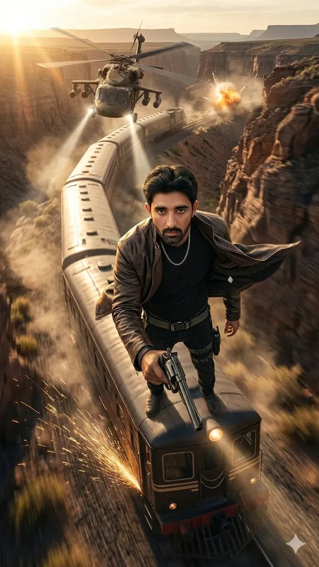 Canyon Train Action Hero