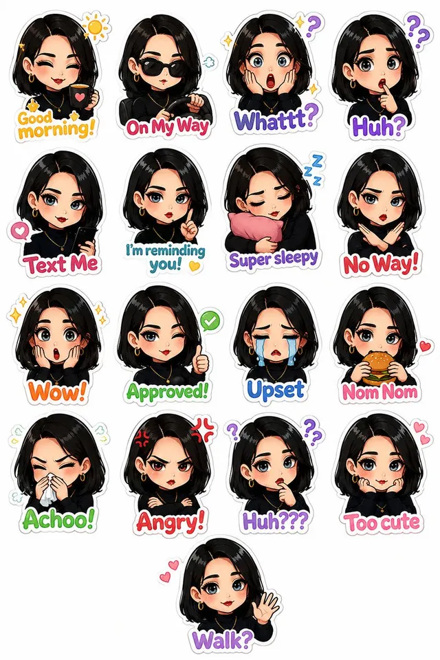 Personalized Chibi Sticker Pack
