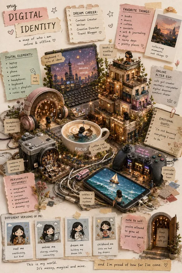 Gen Z Poetic Miniature Collage