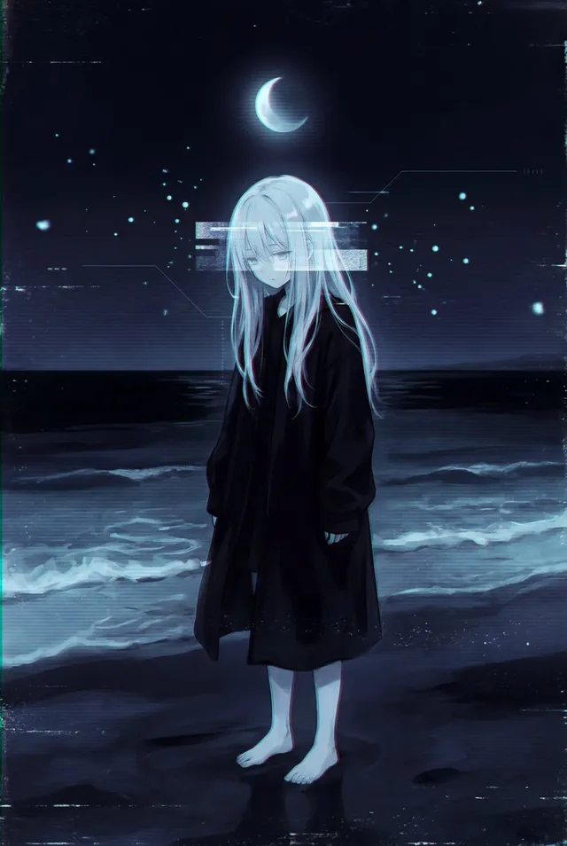 Dark Liminal Anime Illustration