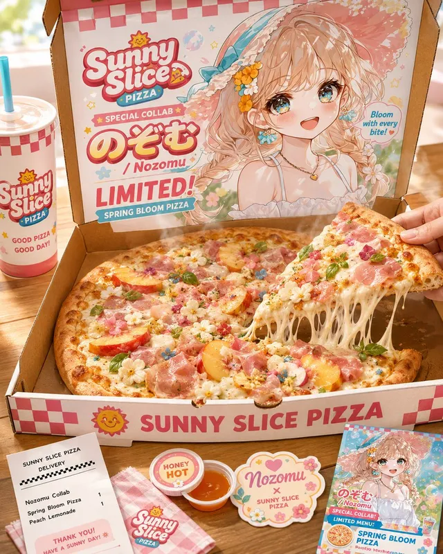 Sunny Slice Anime Pizza Collab Ad