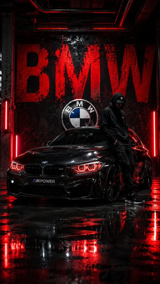 BMW Cyberpunk Garage Wallpaper