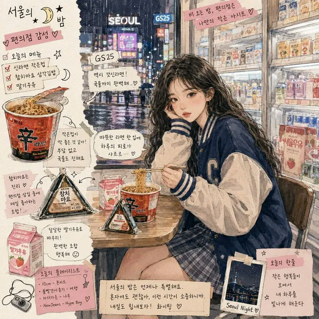 Korean Convenience Store Magazine Illustration