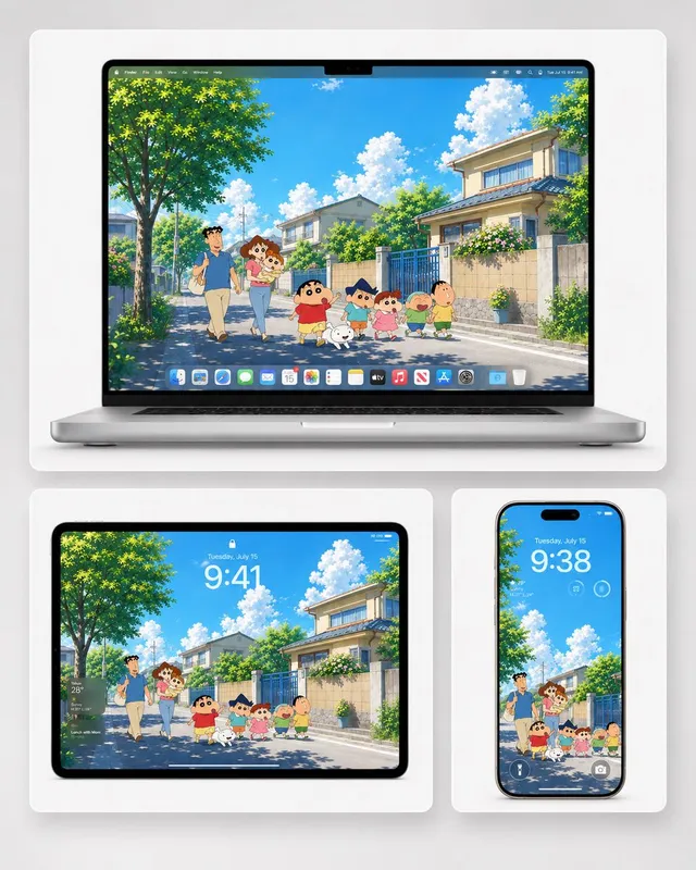 Anime Summer Wallpaper Device Mockup