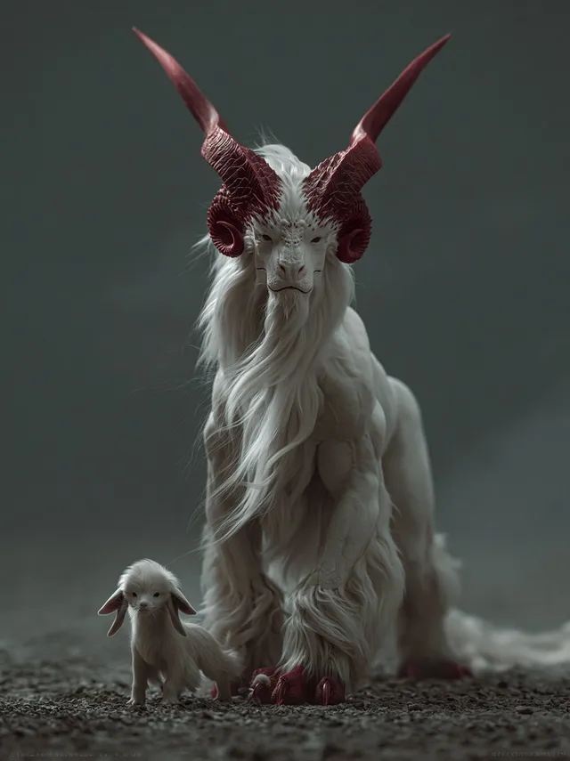 White Horned Fantasy Guardian