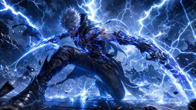 Storm-Born Lightning Rogue Character