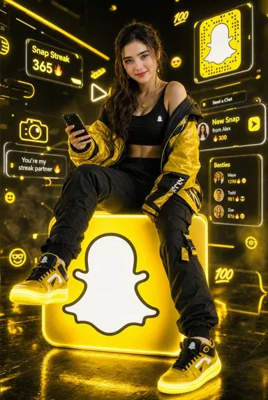Neon Snapchat Influencer Portrait