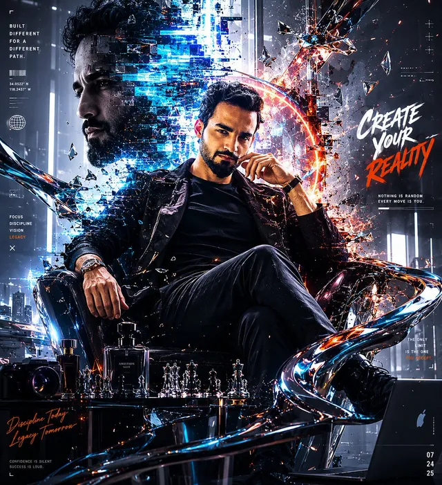 Affiche Créative Futuriste Cyberpunk