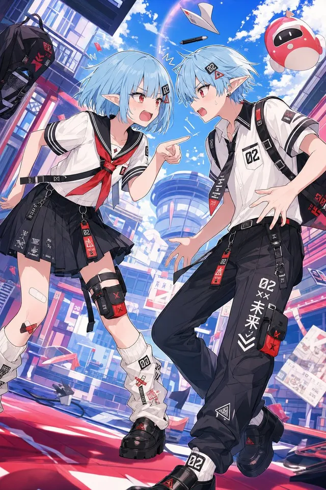 Retro Anime Gender Swap Visual