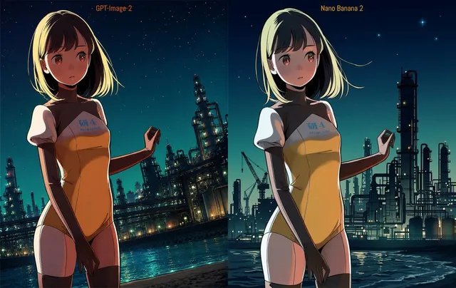 Industrial Night Background Replacement