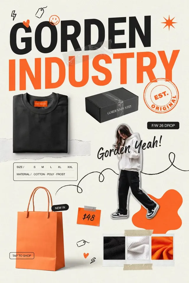 Cartaz de Lançamento de Marca Streetwear