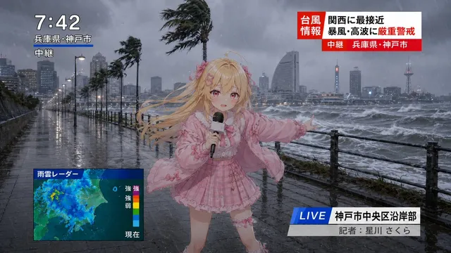 Anime Typhoon Live News Reporter