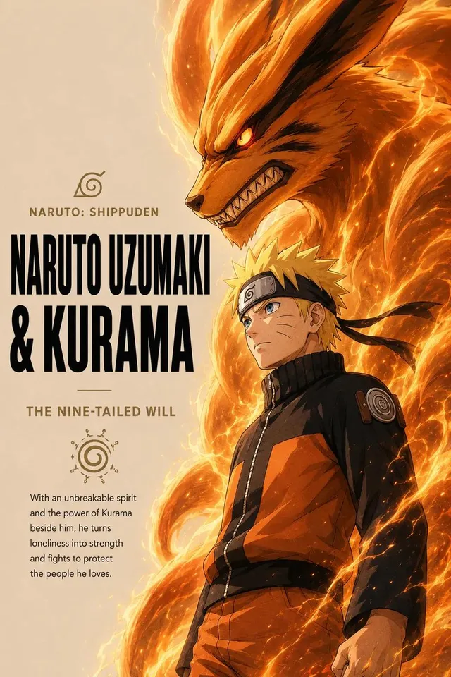 Anime Warrior and Spirit Poster