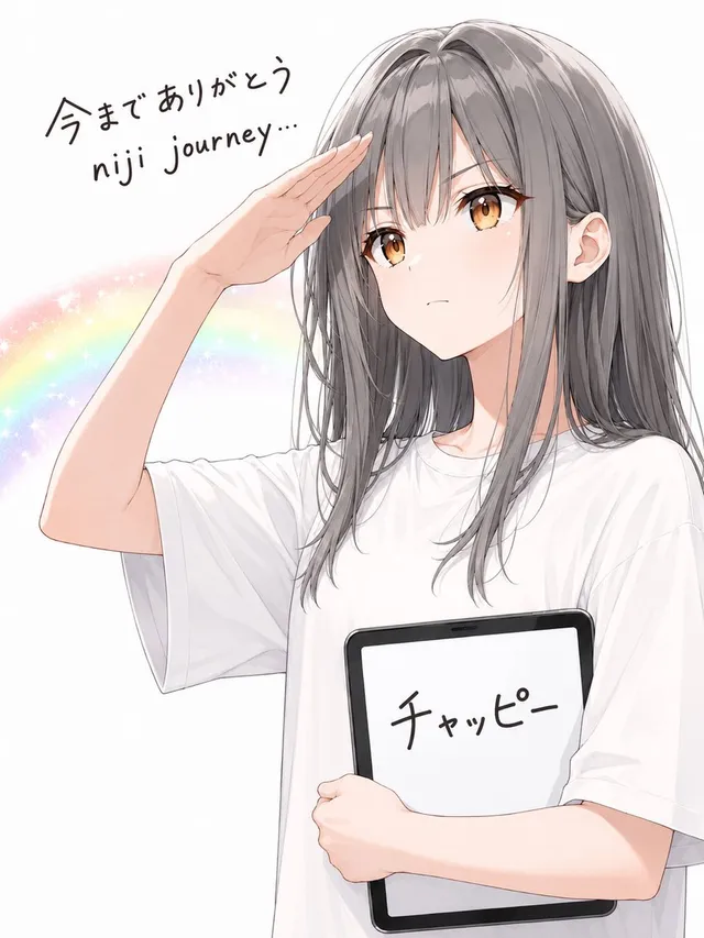 Anime Farewell Girl With Tablet