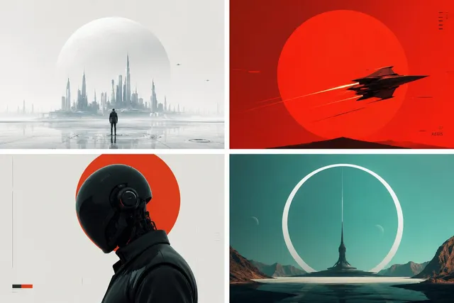 Arte Concettuale Minimalista Futuristica