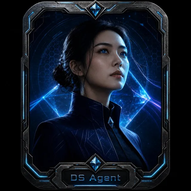 Cyberpunk Tech Aesthetic Badge Portrait