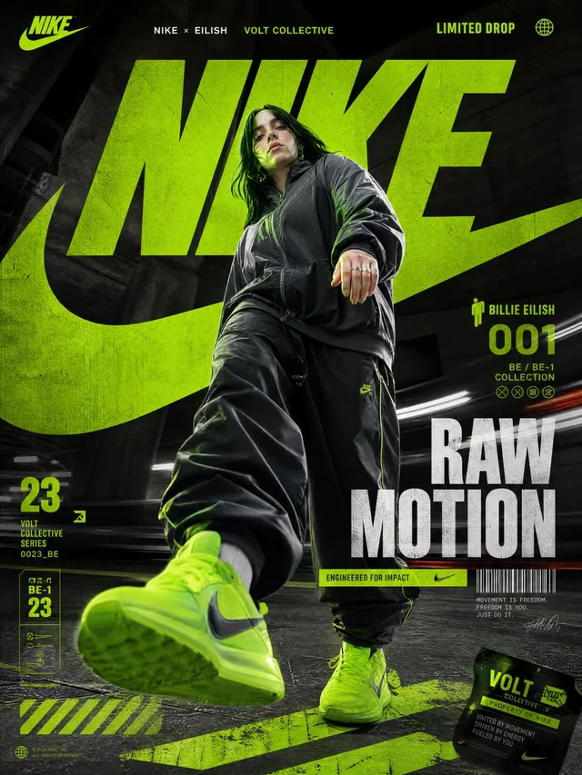 Póster de Nike Raw Motion Streetwear