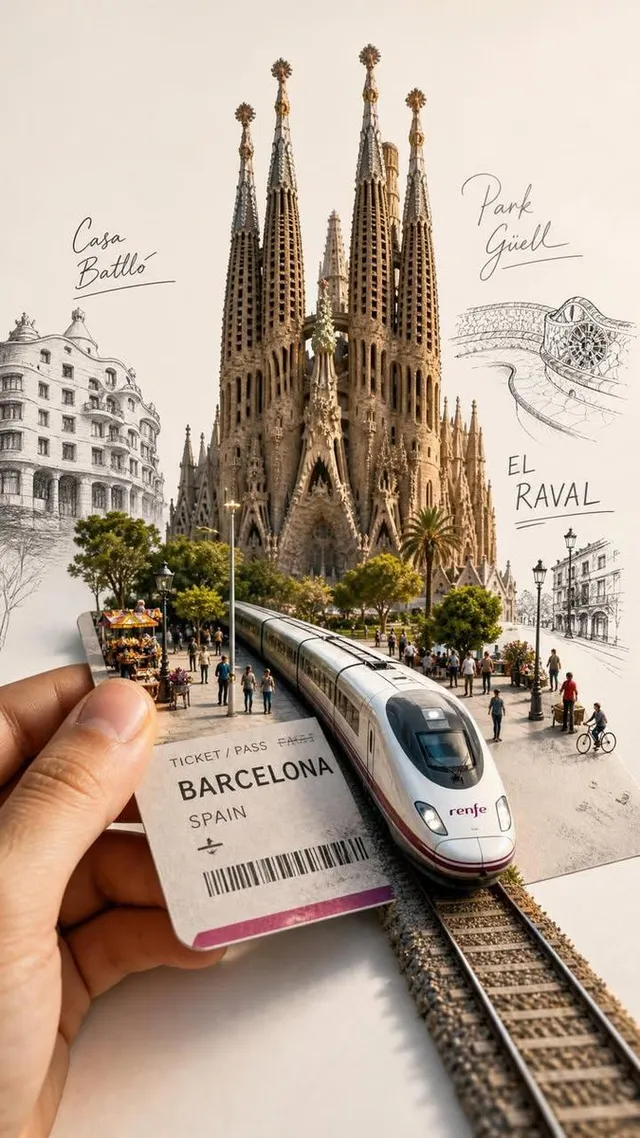 Forced Perspective Travel Ticket Train