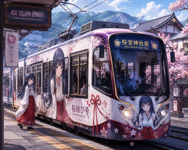 Custom Character-Wrapped Streetcar Illustration