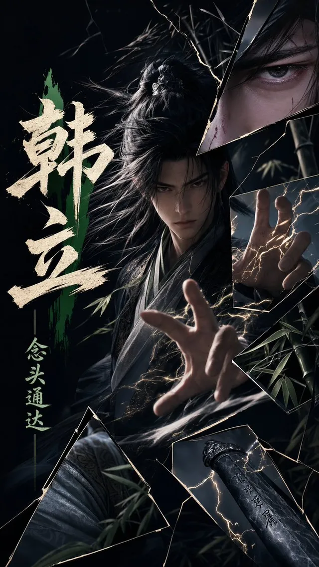 Dark Xianxia Shattered Glass Poster