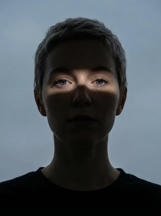 High Contrast Shadow Band Portrait
