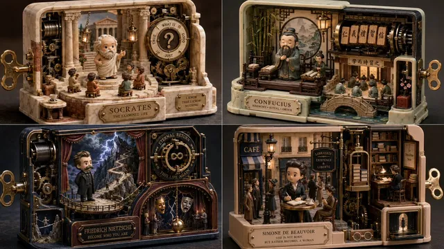 Mechanical Wind-up Miniature World