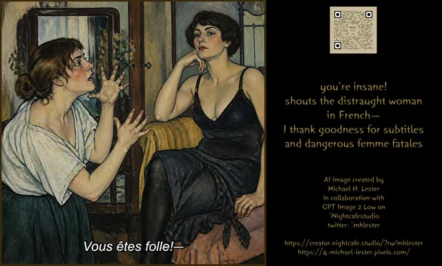 Póster de Poesía Femme Fatale Francesa